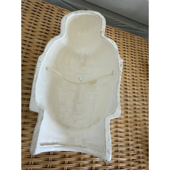 Vintage MCM Blanc de Chine white ceramic Quan Yin wall decor Mask - Picture 10 of 11